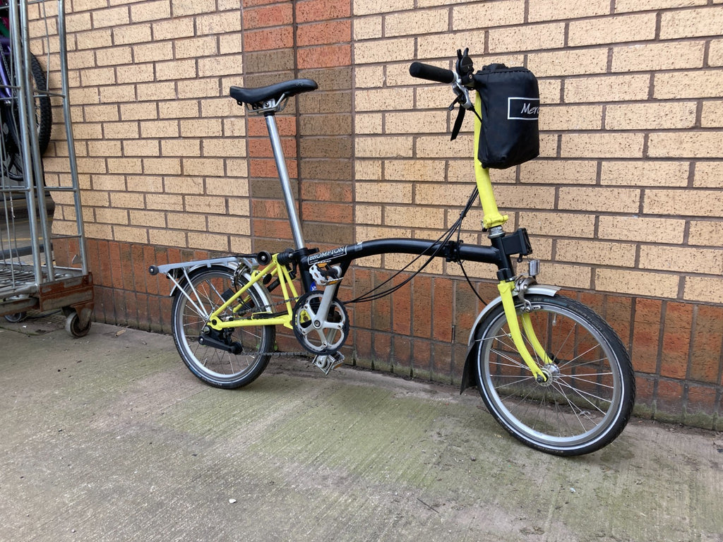 Brompton C Line 6 Speed Folding Bike Low Handlebar S6R - Black/Yellow