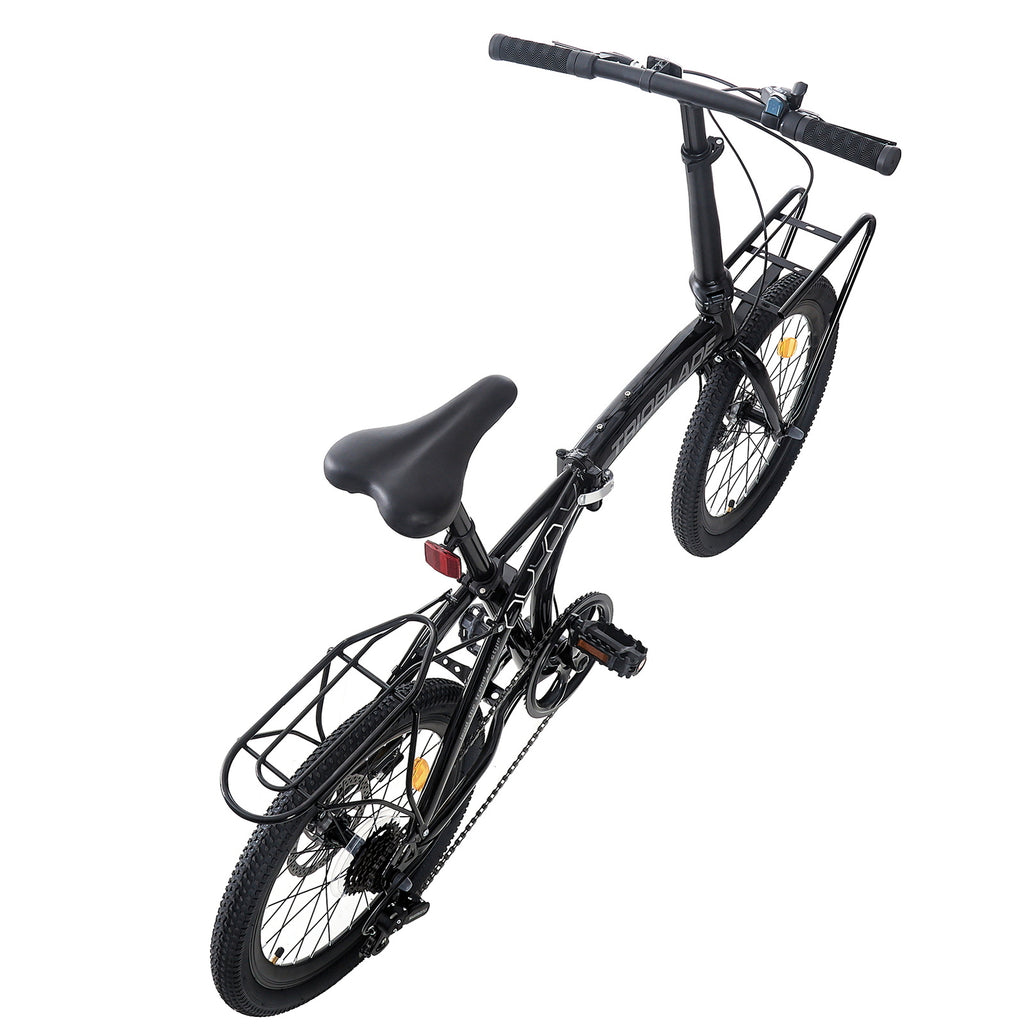Folding Bicycle 20 Inch Bikes for Adults 7-Speed Variable Foldable City Bicycle