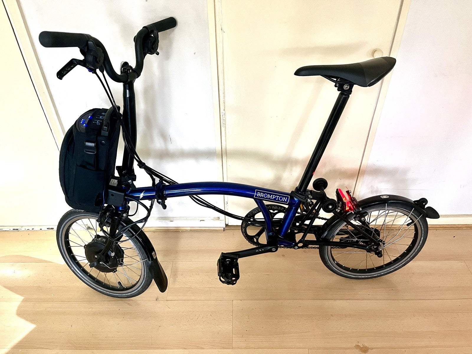 Brompton C Line elctrc 6  Speed, F laming  Blue, One Size