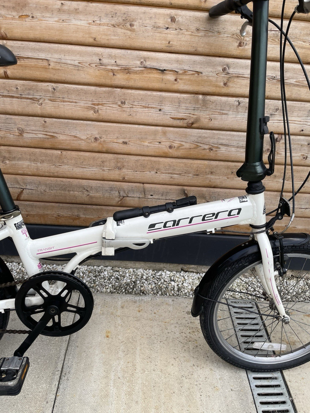 Carrera Transit 20in Folding Bike 3-Speed Hub Gears Rear Rack Mudguards