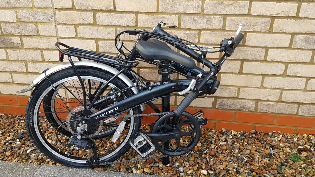 carrera intercity folding bike, black, perfect condition.