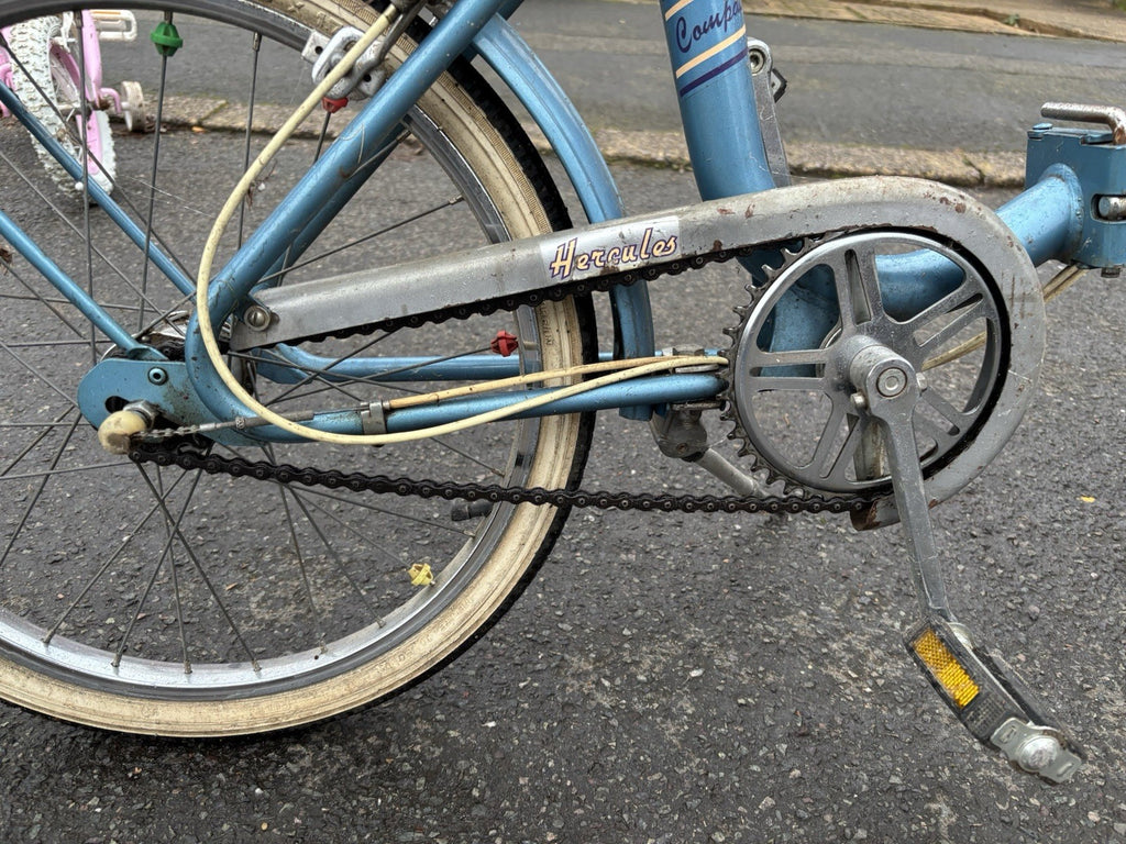 Vintage Hercules Compact folding bike Stowaway Shopper fold up Raleigh Retro LDN