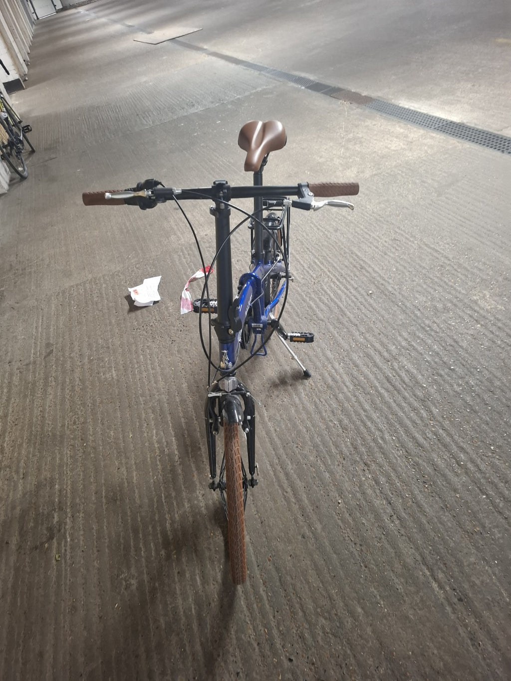 Raleigh Stowaway Folding Bike 6 Speed Metallic Blue.Never Used Great Condition