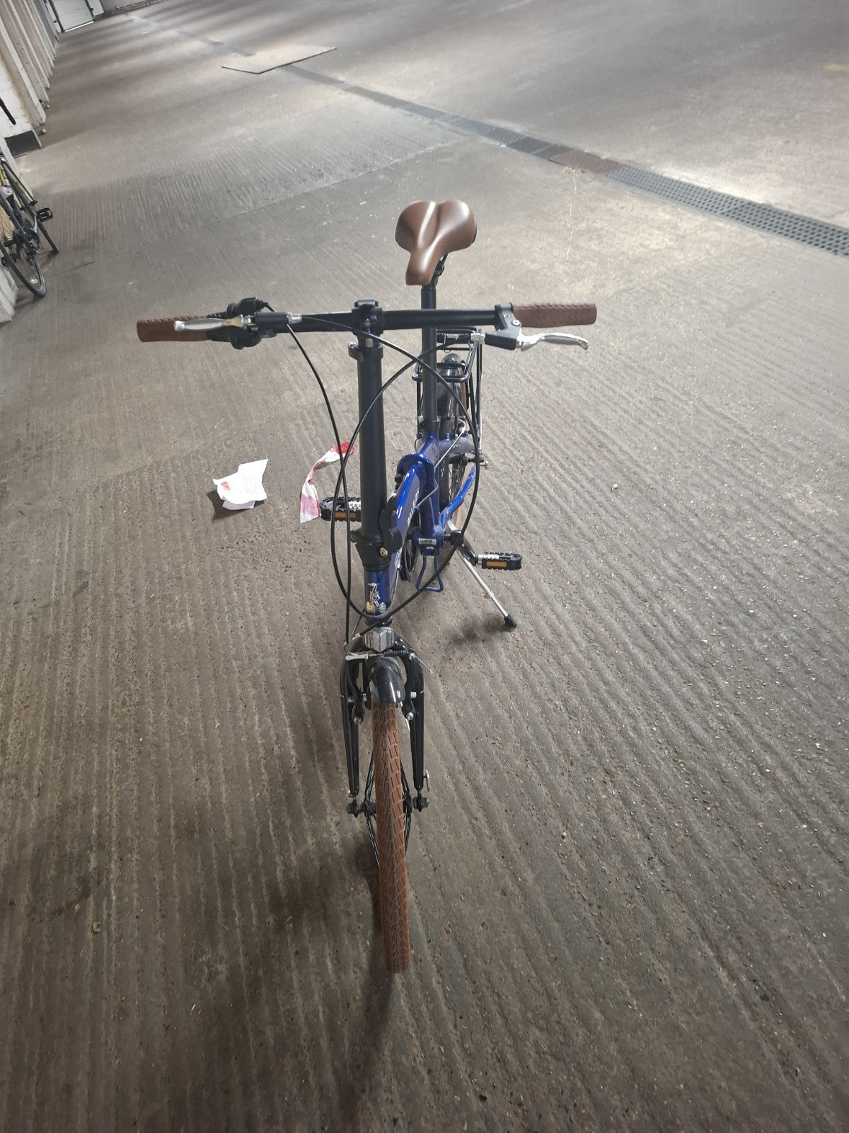 Raleigh Stowaway Folding Bike 6 Speed Metallic Blue.Never Used Great Condition