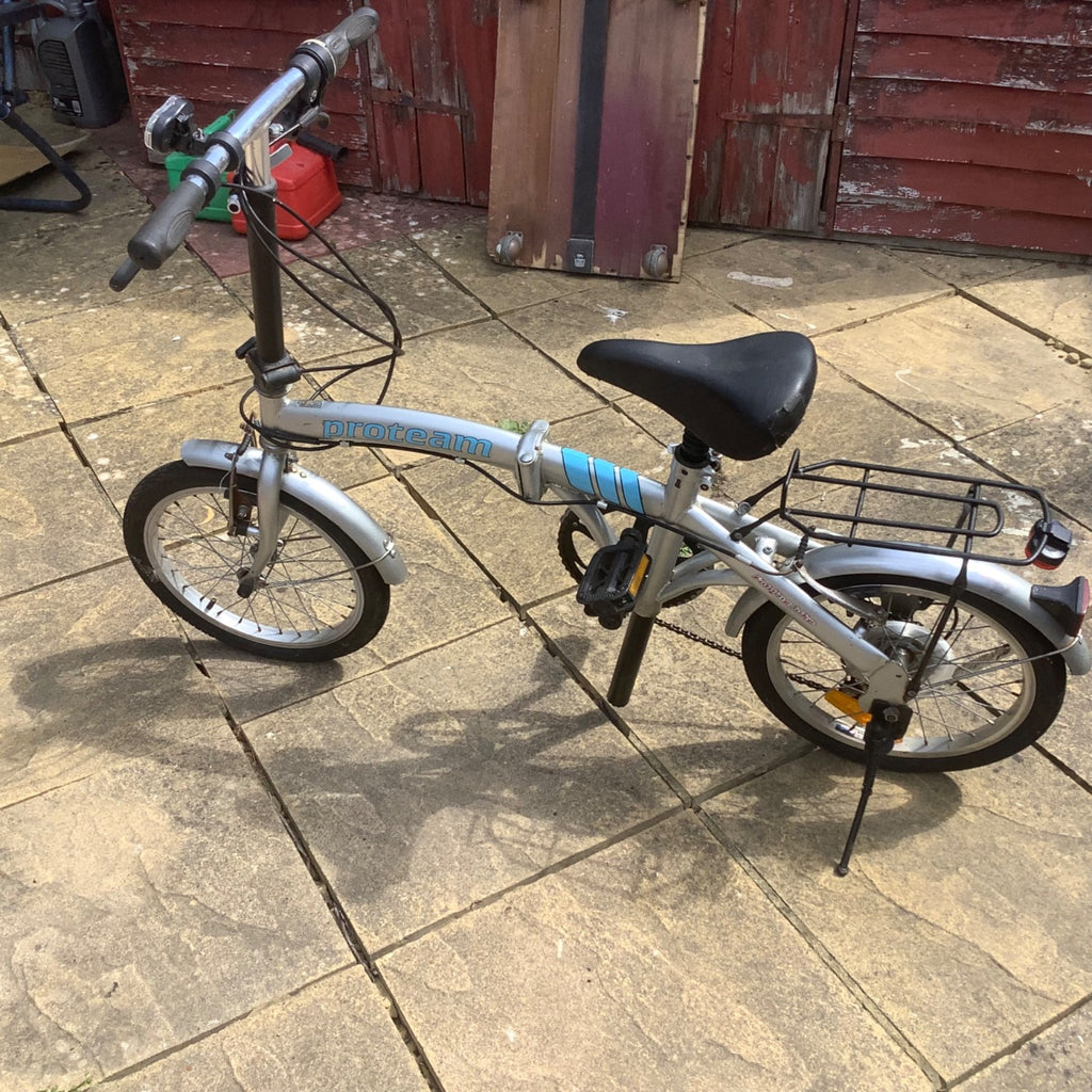 Proteam Folding Bike   6 shimano  gears  16' wheels' bicycle  fold up v-brakes