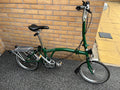 Brompton M3L in Racing Green, newly serviced with rear rack