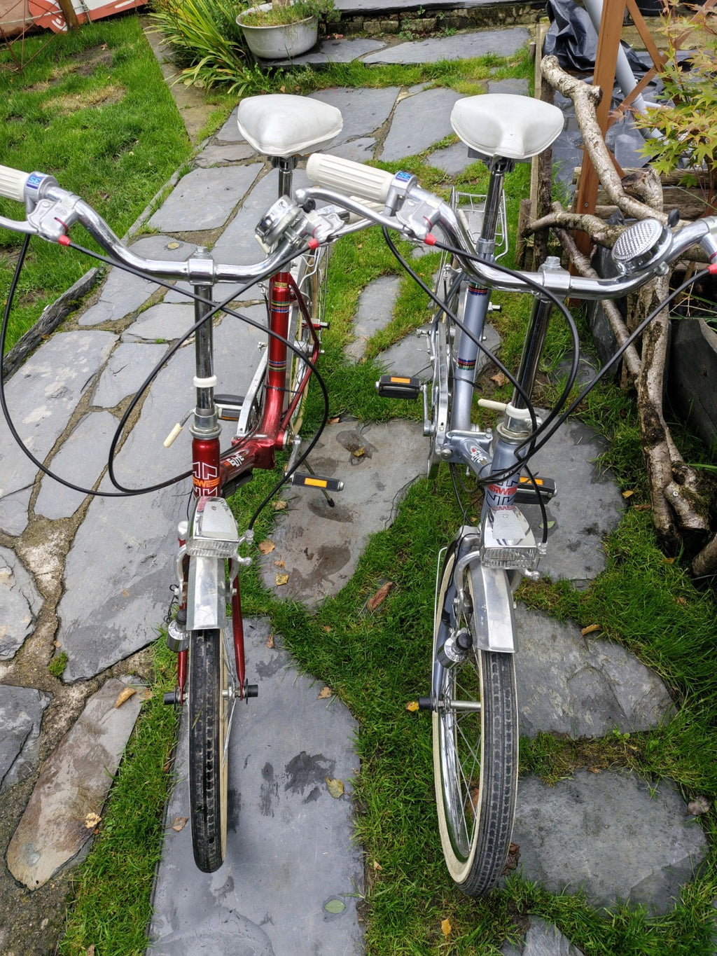Pair Of Quality 1980s Retro Folding Bicycles ELITE brand German Made