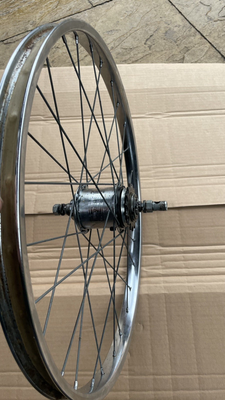 VINTAGE RETRO RALEIGH shopper rear WHEEL 20x 1 3/8th