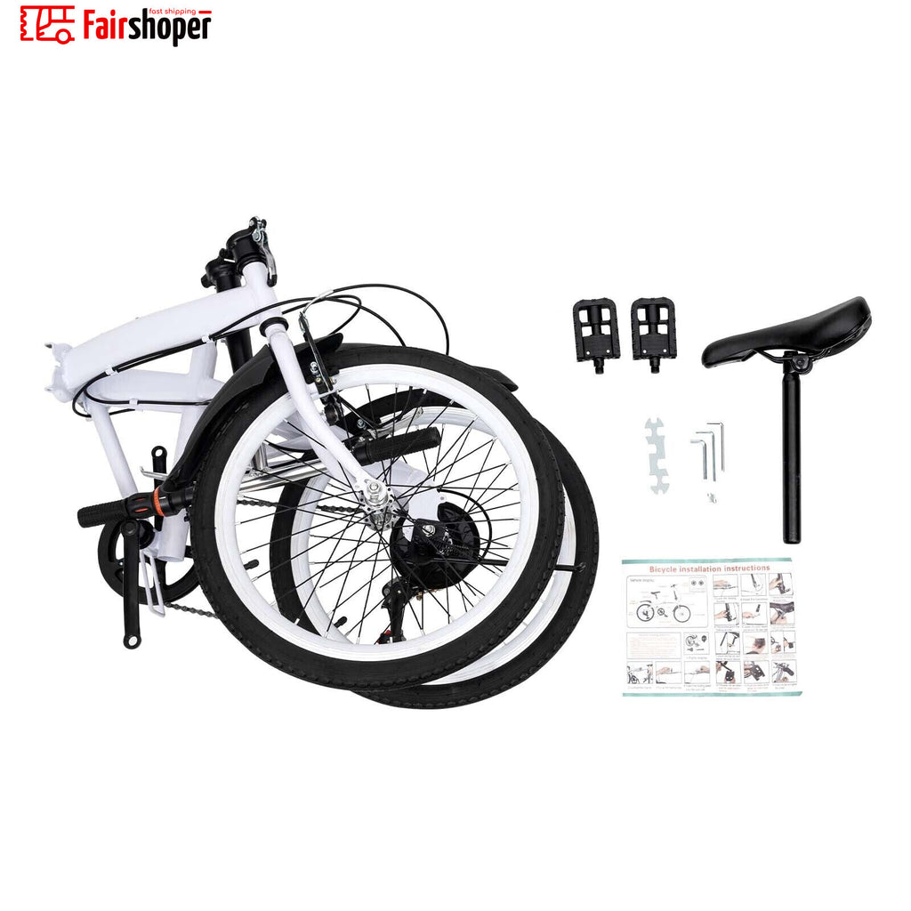 20" Folding Bike Adults Bicycle Lightweight Alloy Bicycle Folding City Bike UK