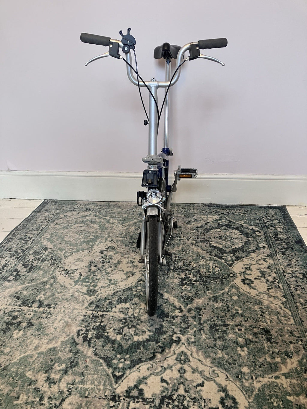 Brompton 2006 M3L Folding Bicycle 3-Speed in Blue with Brompton Dynamo Lights