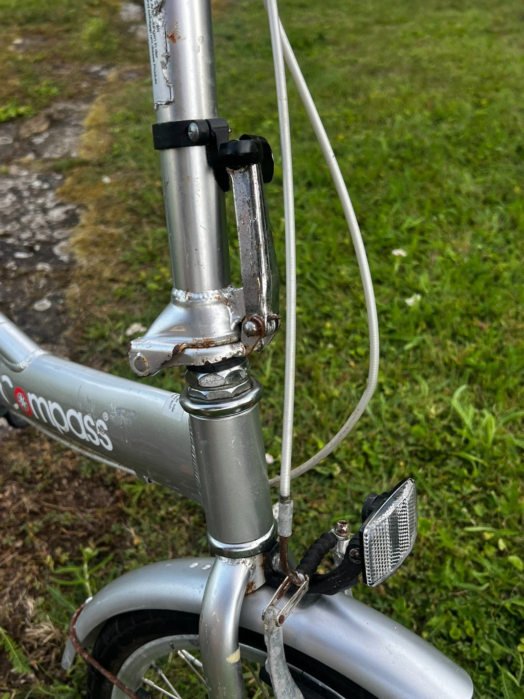 3 speed Compass folding bike (commuter, caravan or boat bike) , kickstand & rack