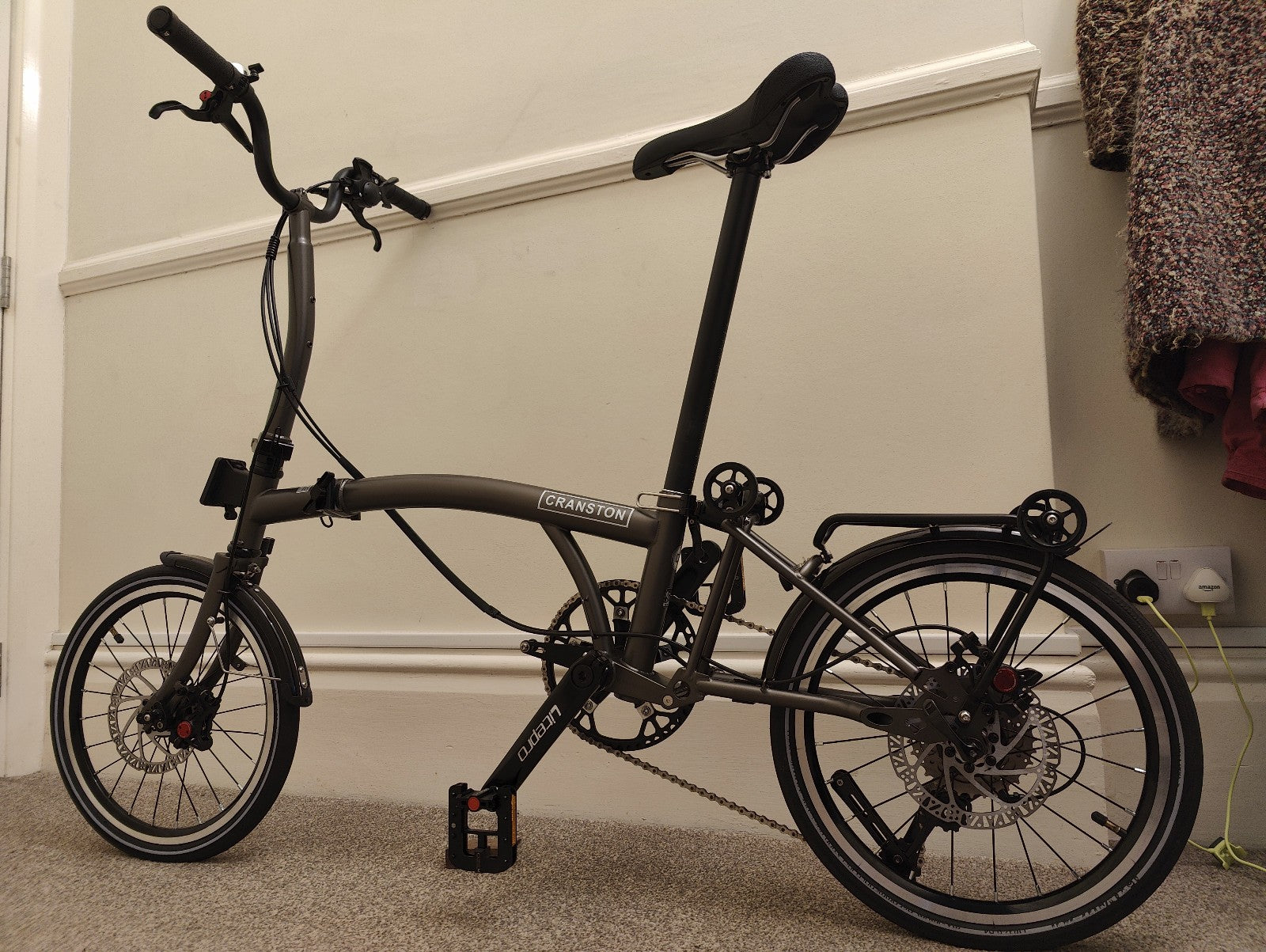 Cranston D9 Brompton‑style Folding Bike 9‑Speed Shimano Hydraulic Disc 16"