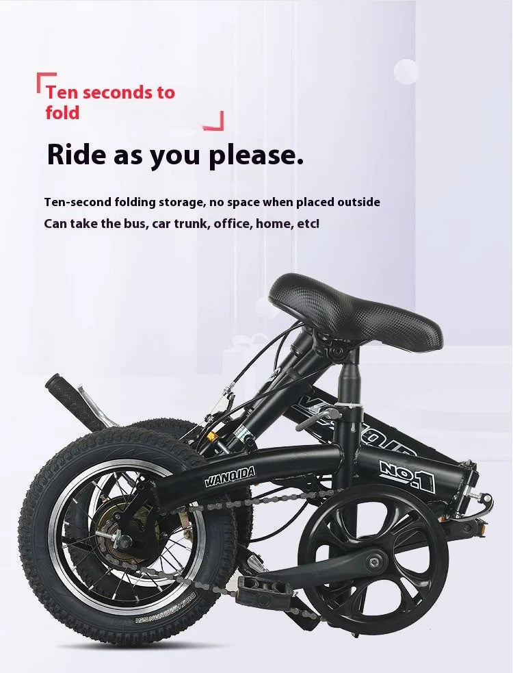 Male and Female Adult Moped Teen Student Off-road Racing Bike Folding