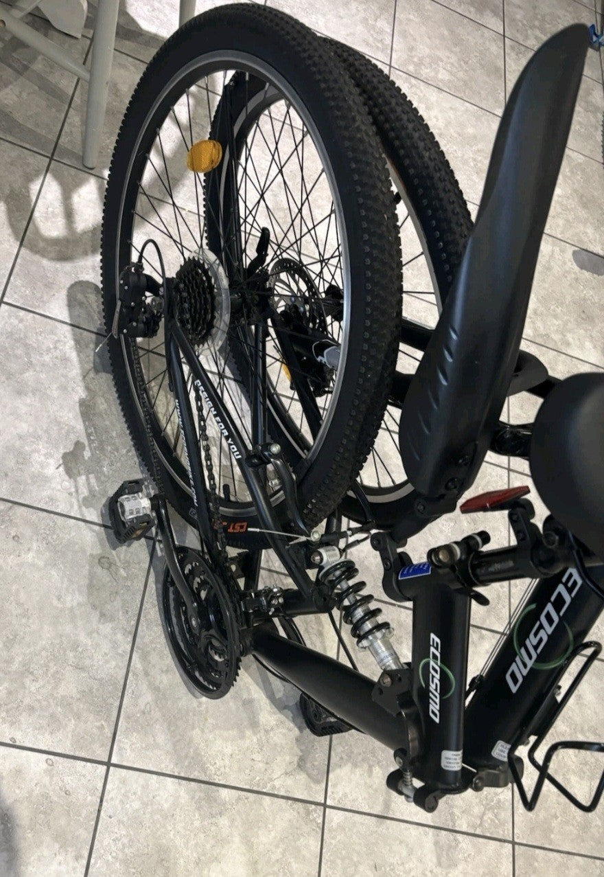 Ecosmo 26SF02BL 26 inch 21 Speeds Folding Mountain Bicycle - Black