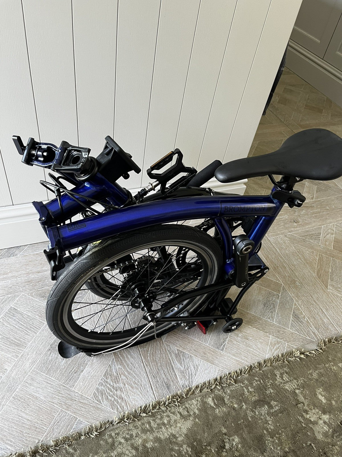 Brompton P Line 4 Speed 2025 Low Handlebar Folding Bike - Bolt Blue Lacquer