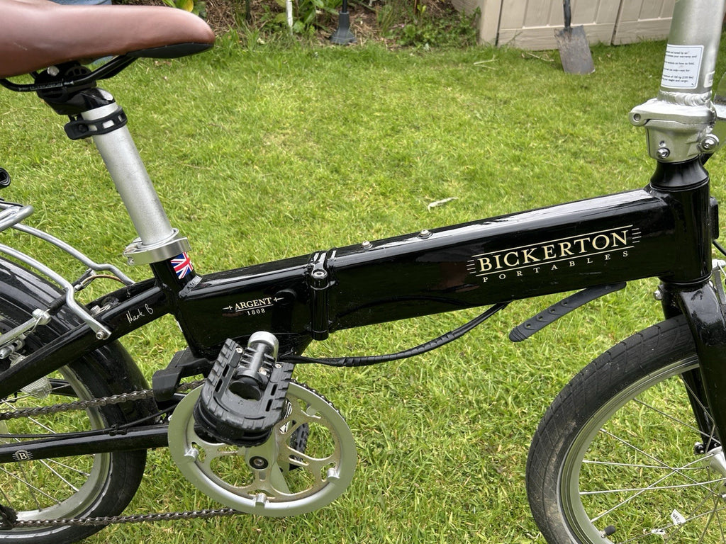 Bickerton Argent 1808 Folding Bike 20in Black w/ Rear Rack, Mudguards, Stand