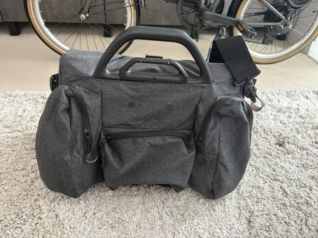 B’TWIN E-FOLD 500-GREEN FOLDING BICYCLE 20" WITH FRONT BAG