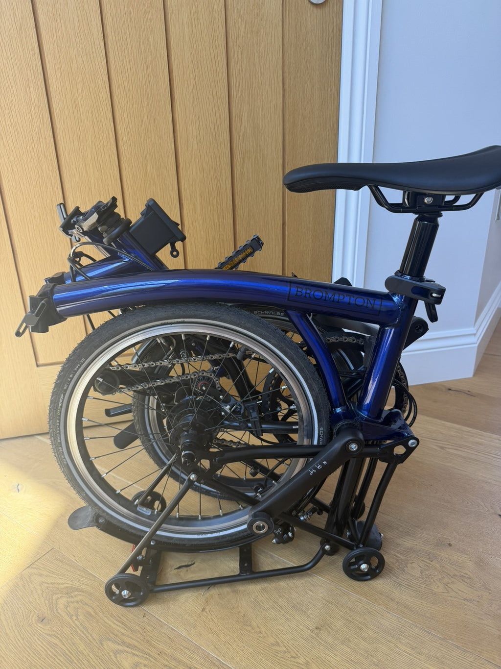 Brompton P Line Roller Frame In Bolt Blue 4 Speed