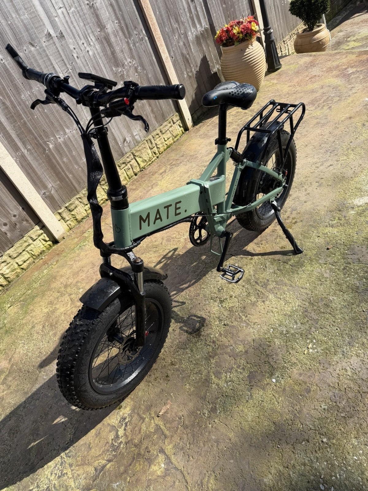 Mate x Bike Folding Green Bike On Off Road