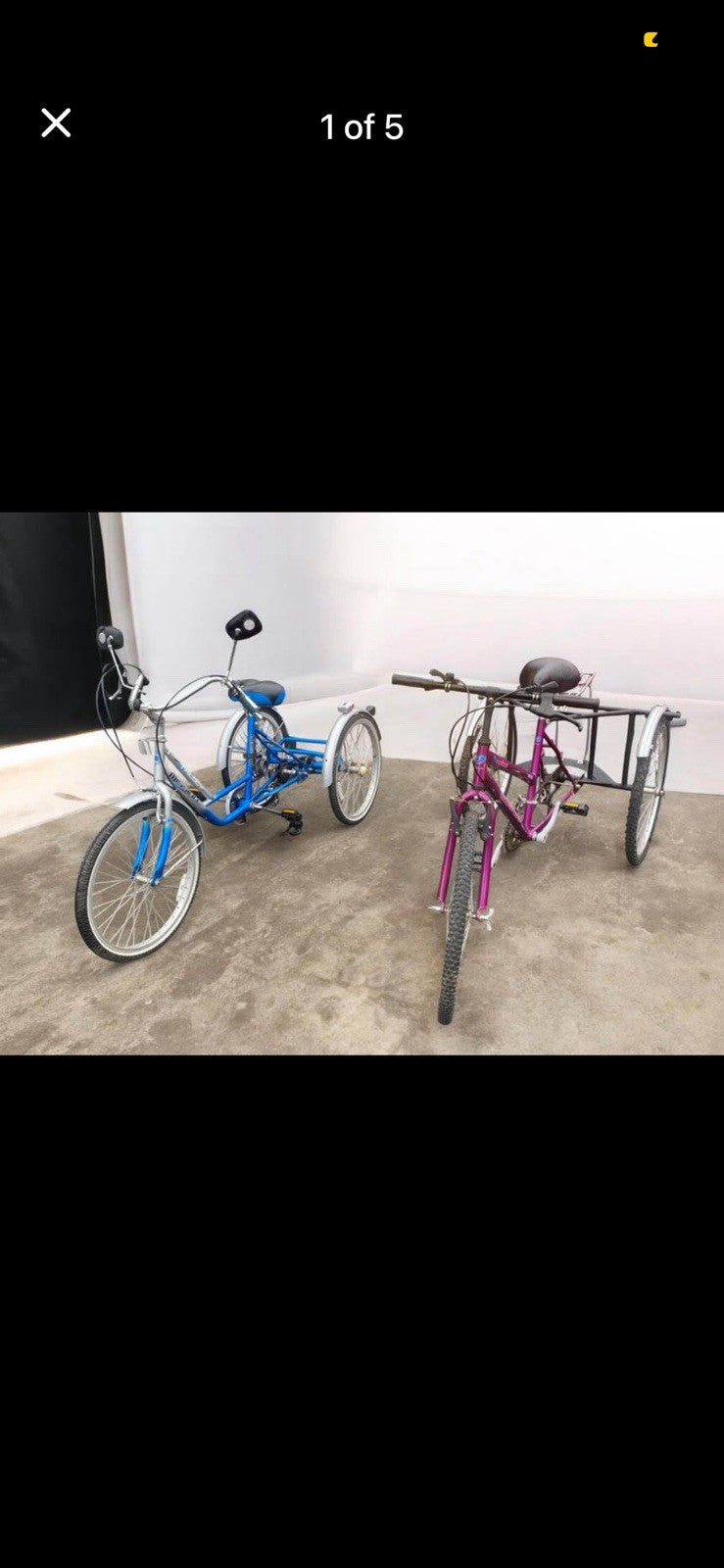 24'' Tricycle Adult Senior 7 Speed 3 Wheels Bike Foldable Trike Bicycle + Basket