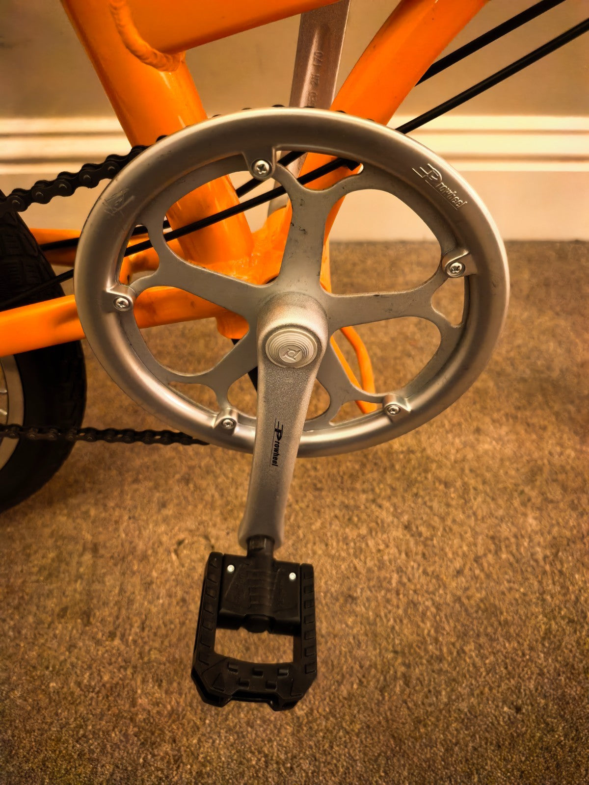 Forever adult folding bike orange great condition