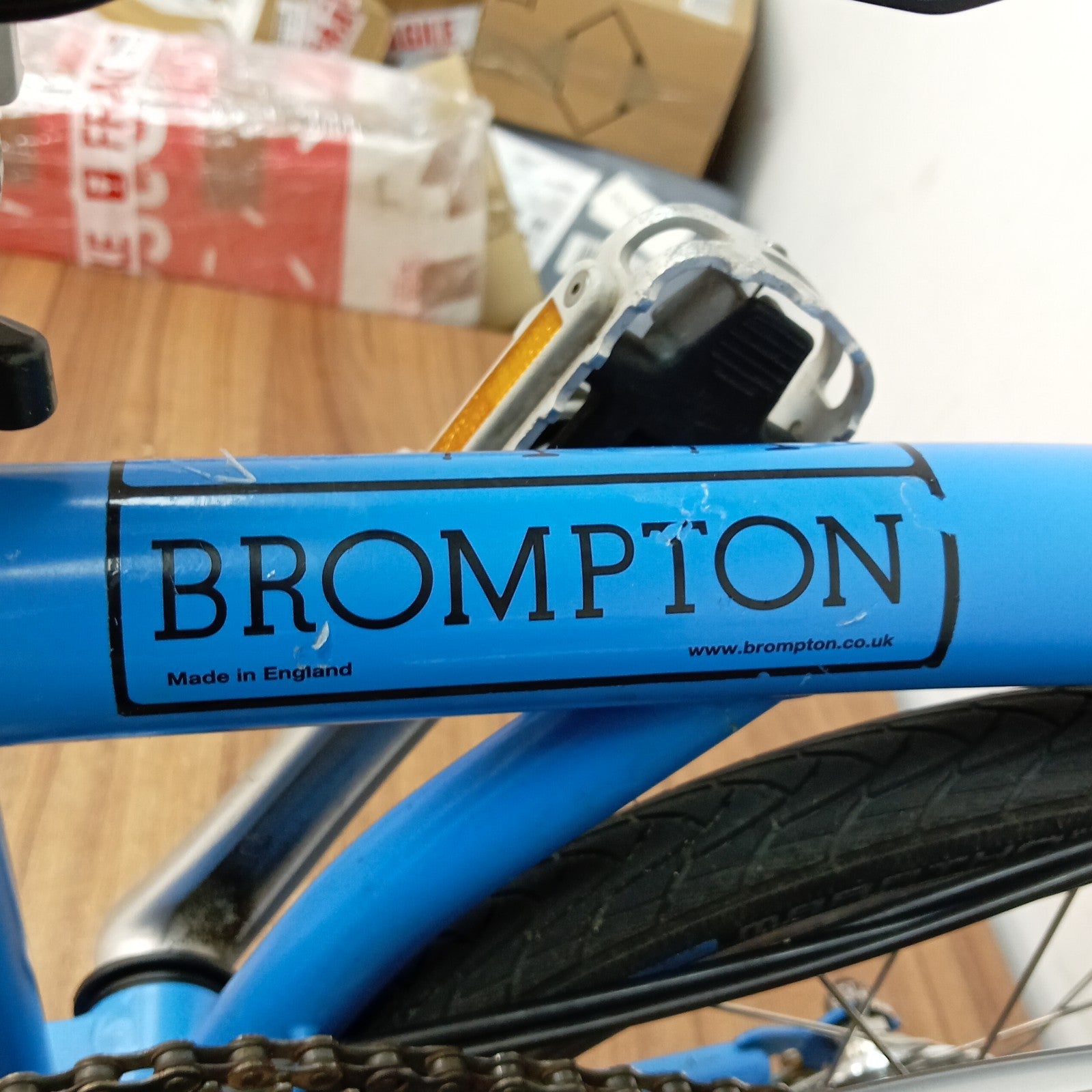 Brompton C Line M6L Folding Bike Arctic Blue 6 Speed Folding Bicycle