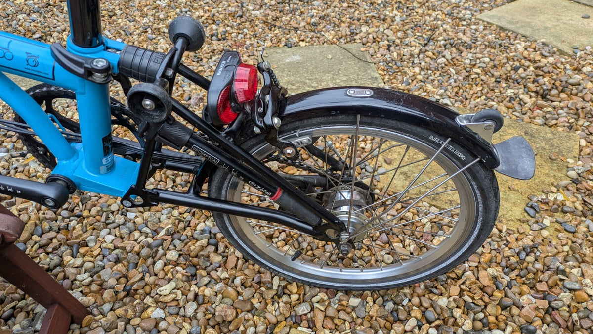 Brompton C Line Black Edition - 6 speed  folding Bike - Sky Blue - VGC!
