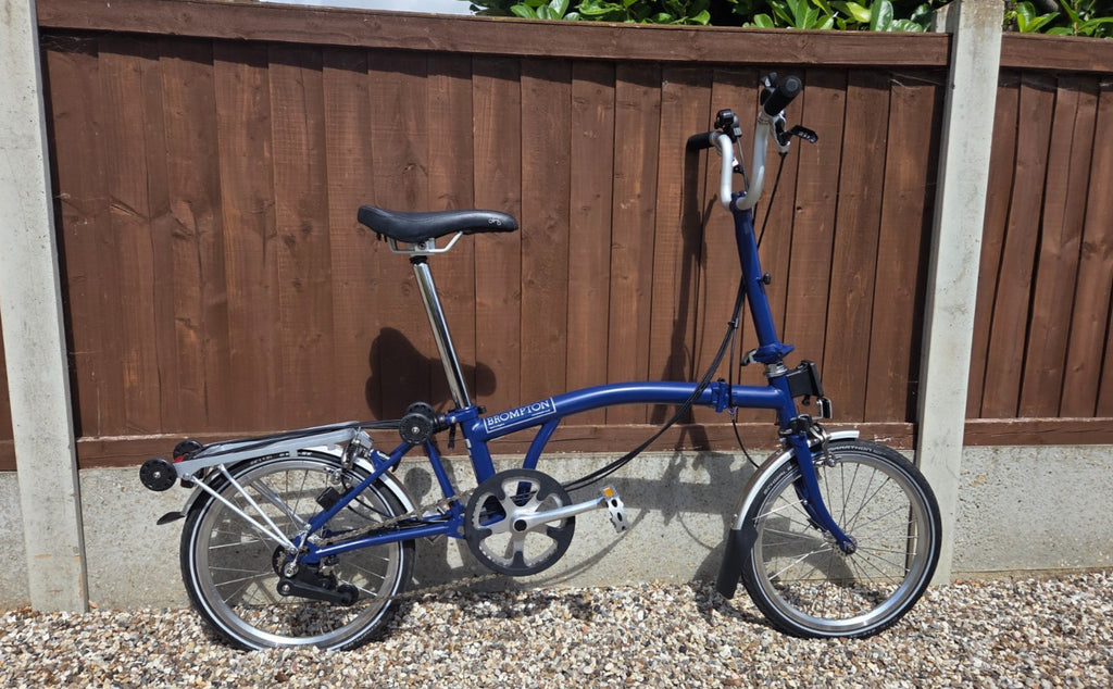 Brompton Folding Bike 6 Speed Cobalt Blue - Standard Size