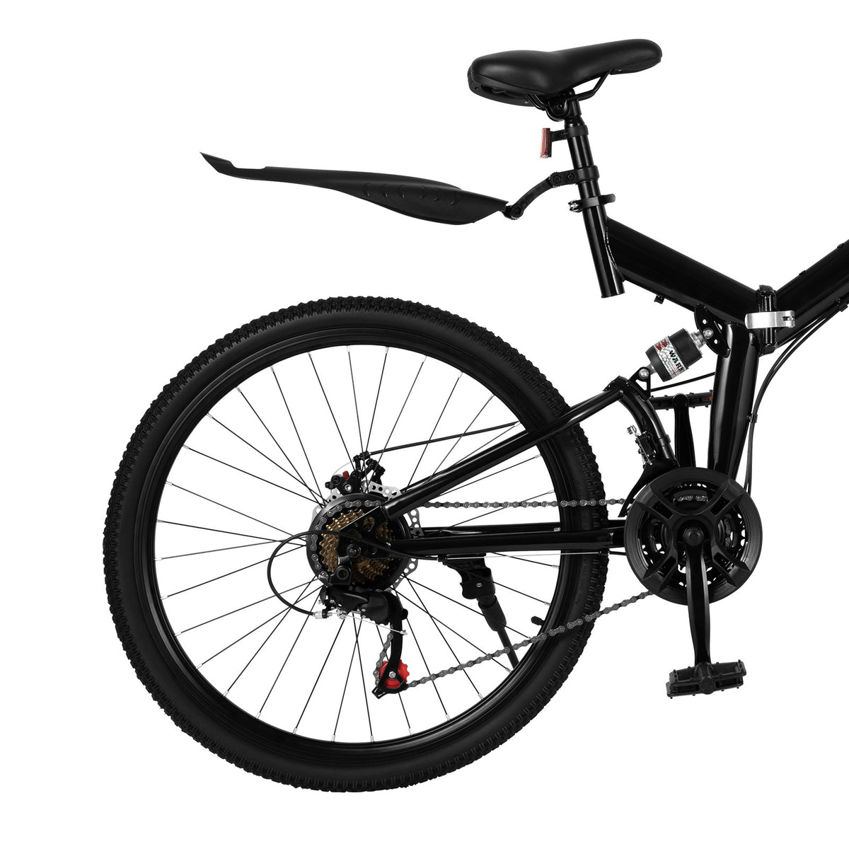 21-Speed Folding Mountain Bike Foldable Bicycle 26" Portable Adult Mountain Bike