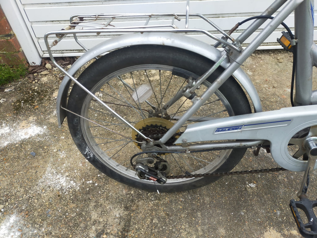 Fold Up Bicycle Ladies Raleigh Foldaway Bike. Recycling project, needs service