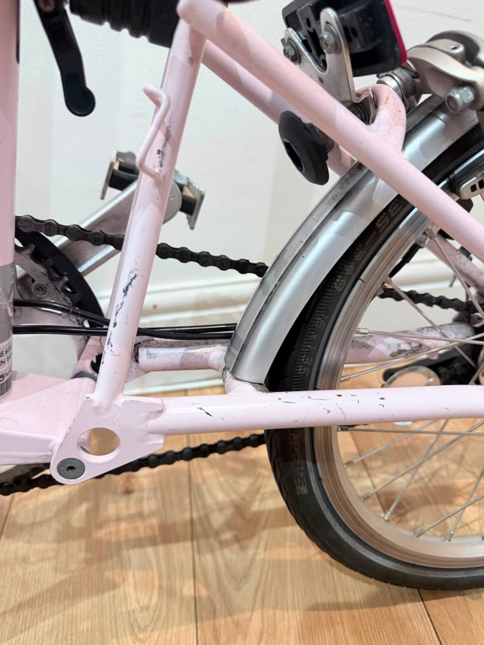 Brompton M3L Folding Bike – Pale Pink – 2014 Model – Made in England