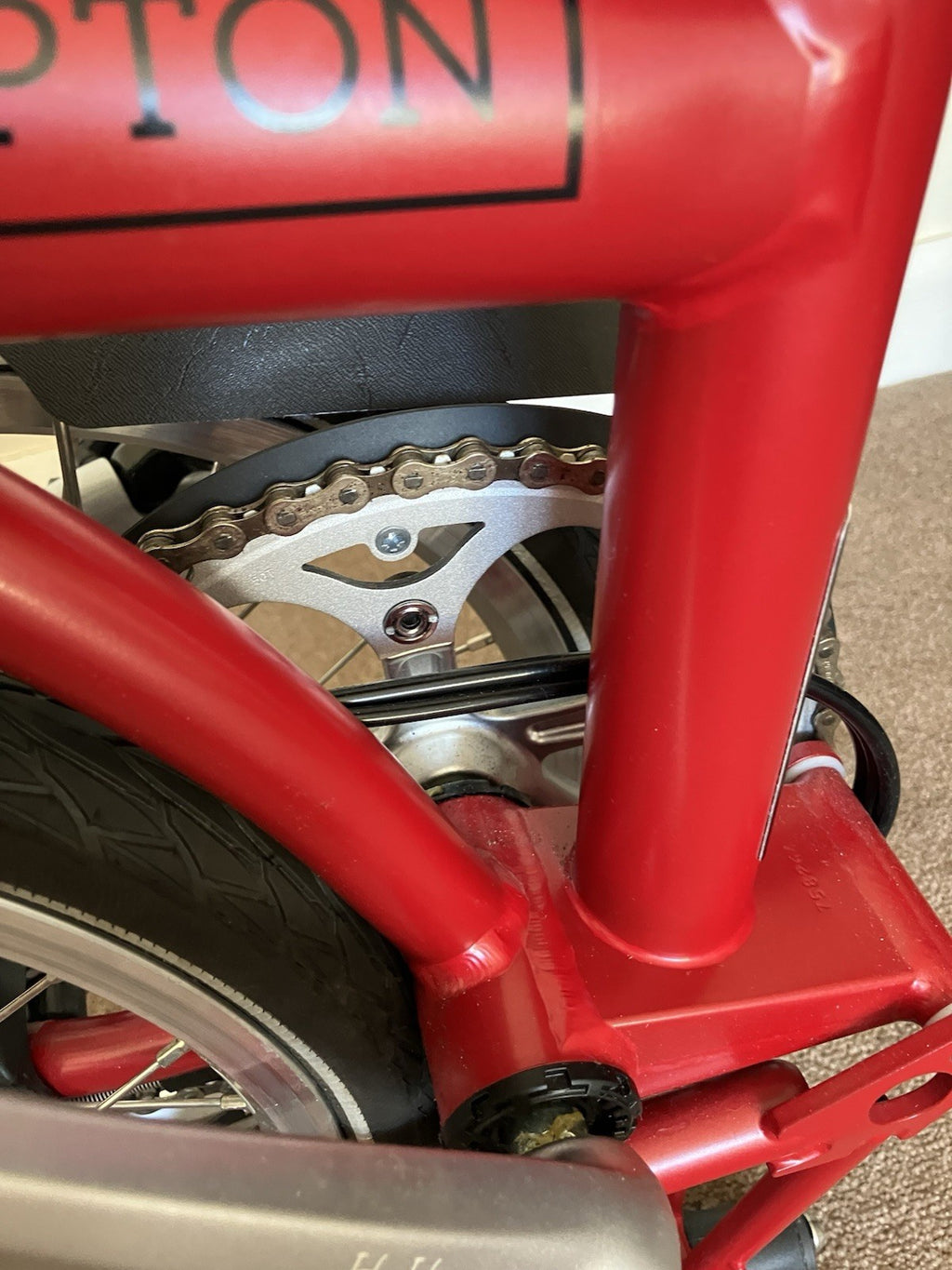 Brompton M6L (C-Line Explore) Folding Bike In House Red