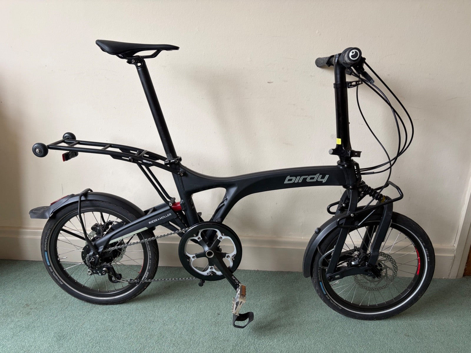 Folding Bicycle BIRDY RIESE &MULLER Full Suspension Disc Brakes Rohloff 14 gears