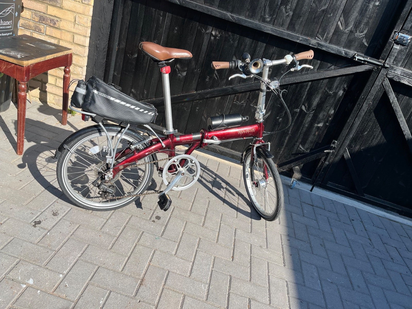 Bickerton  1707 Mark B folding bicycle, red, 7 gears, gel saddle