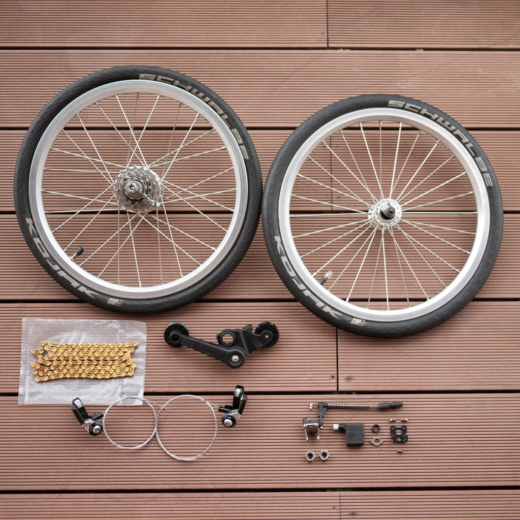 Brompton Wheel 9 Speed  Ti Parts Schwalbe Kojak Carbon Upgrades Titanium