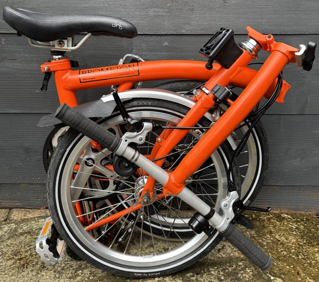 Brompton S3L folding bicycle C Line Equivalent in Orange - Test Ridden Only