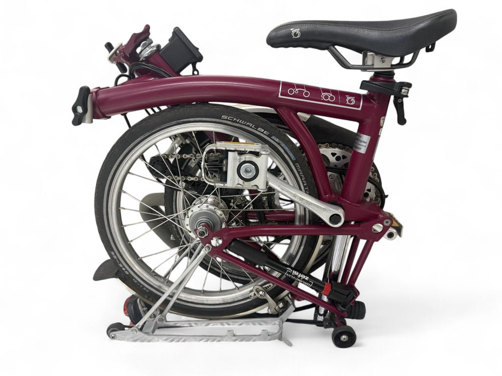 Brompton C Line P6R (6 Speed) folding bicycle - Claret