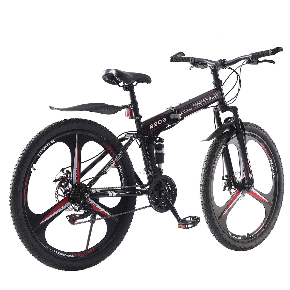 24 26 27.5Inch Wheel Folding Mountain Bike 21 Speed Full Suspension Bicycle Men