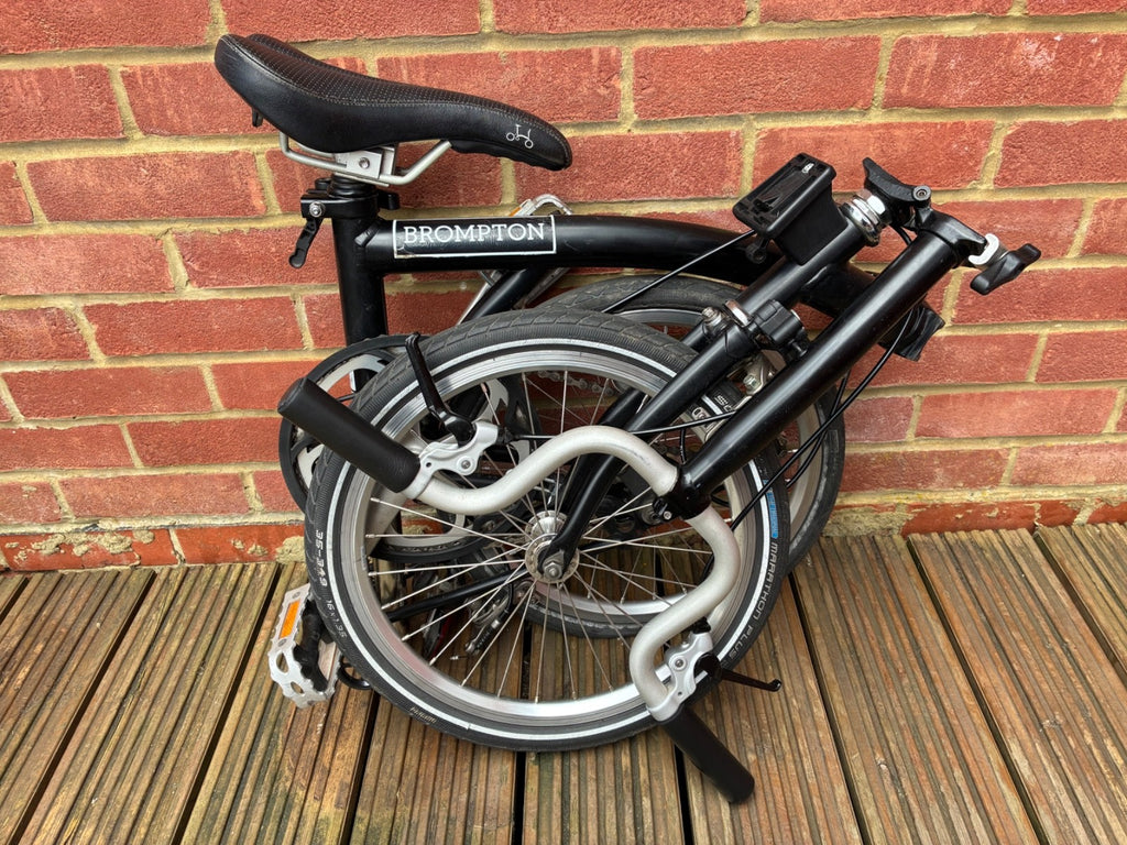 Brompton M3L Single Speed Black Folding Bicycle, Bike, used