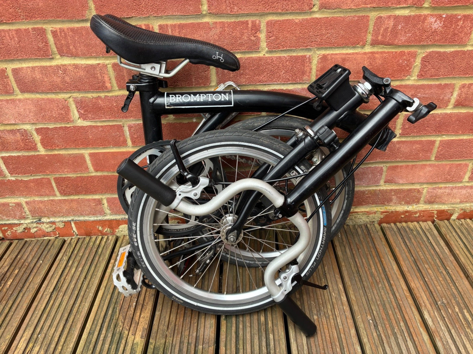 Brompton M3L Single Speed Black Folding Bicycle, Bike, used