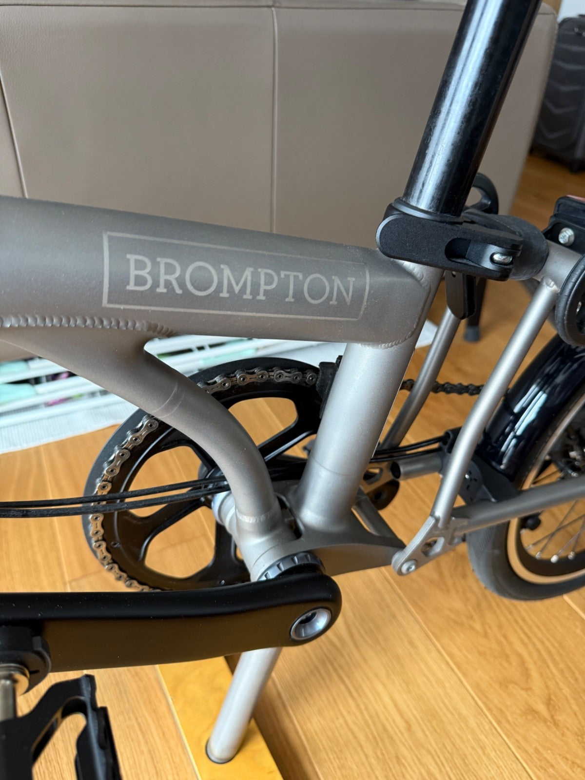 Brompton T-Line 4-Speed Titanium Folding Bike Low Handlebar- Excellent Condition