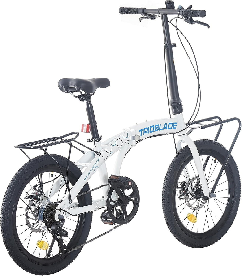 20" Folding Bike Adult 7-Speed Lightweight Disc Brake Urban Commute
