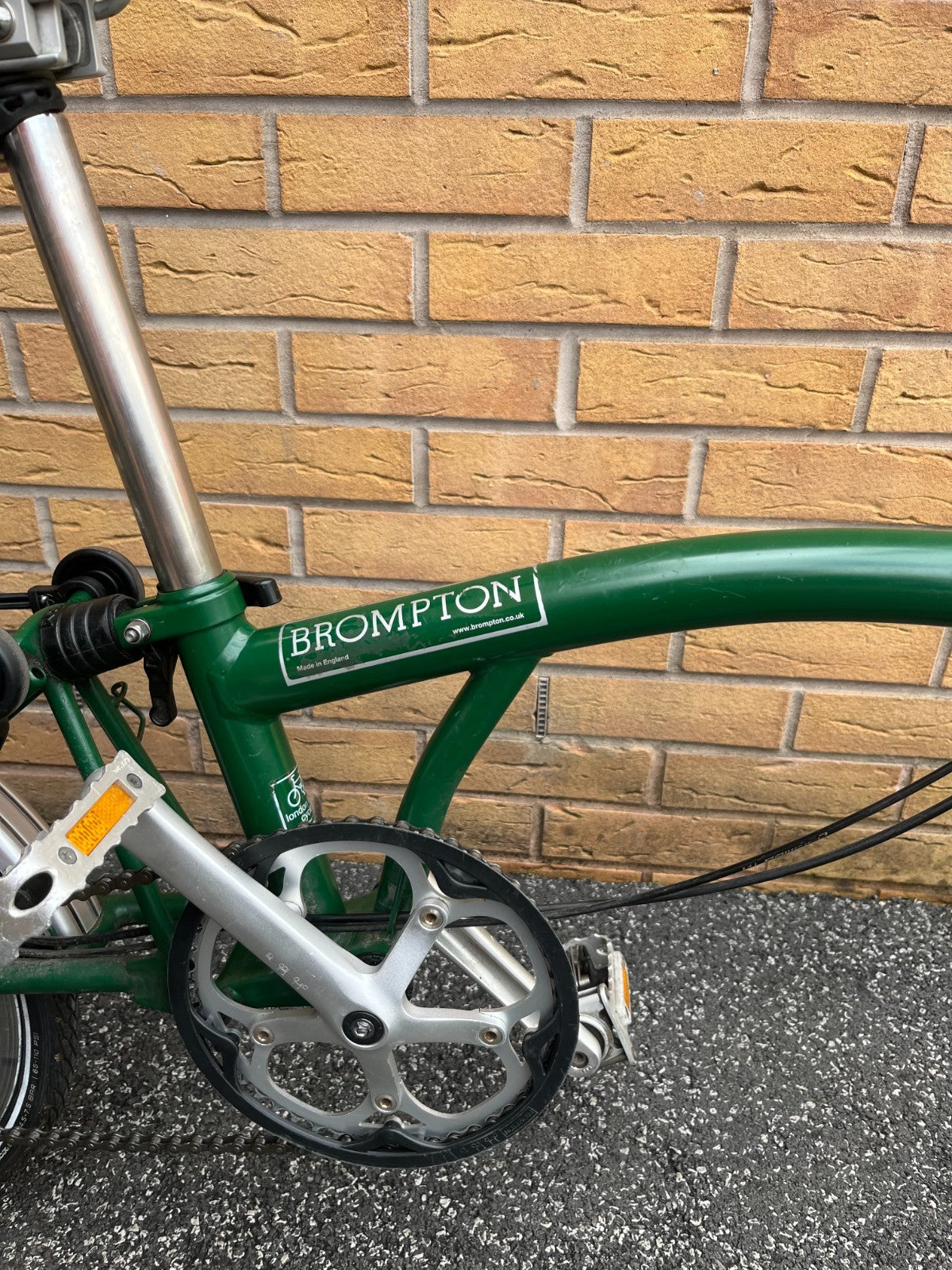 Brompton M3L in Racing Green, newly serviced with rear rack