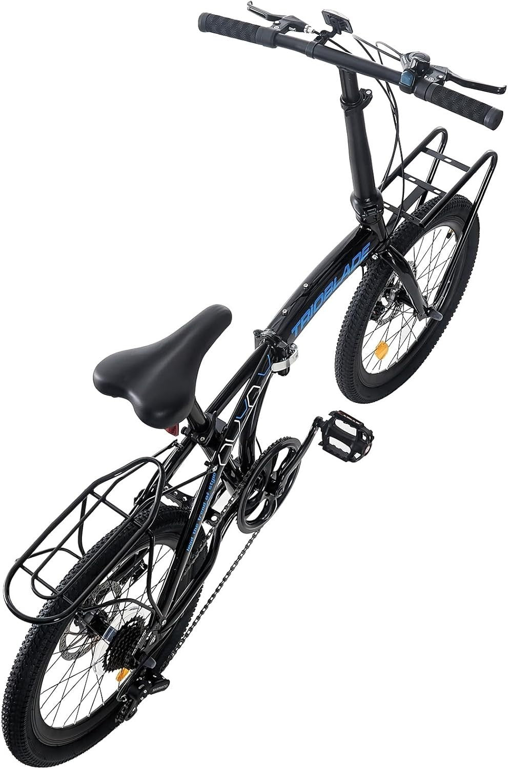 20 Inch Folding Bike 7-Speed Lightweight Mountain Bike with Disc Brakes