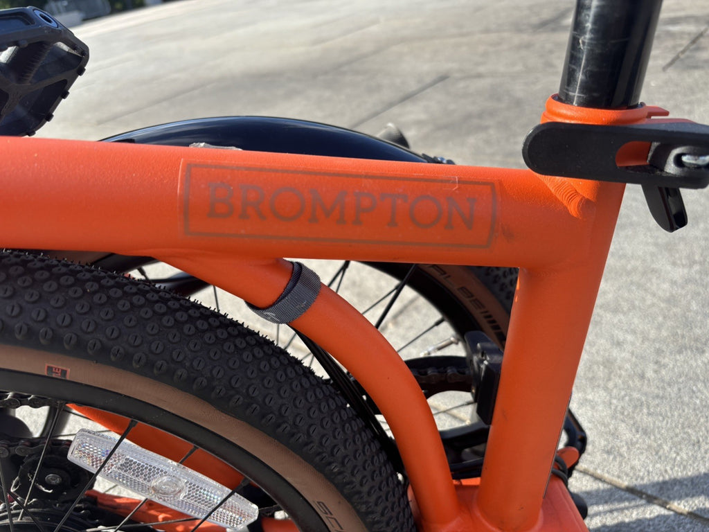 Brompton G Line 8-Speed Orange w/ mudguards and rack