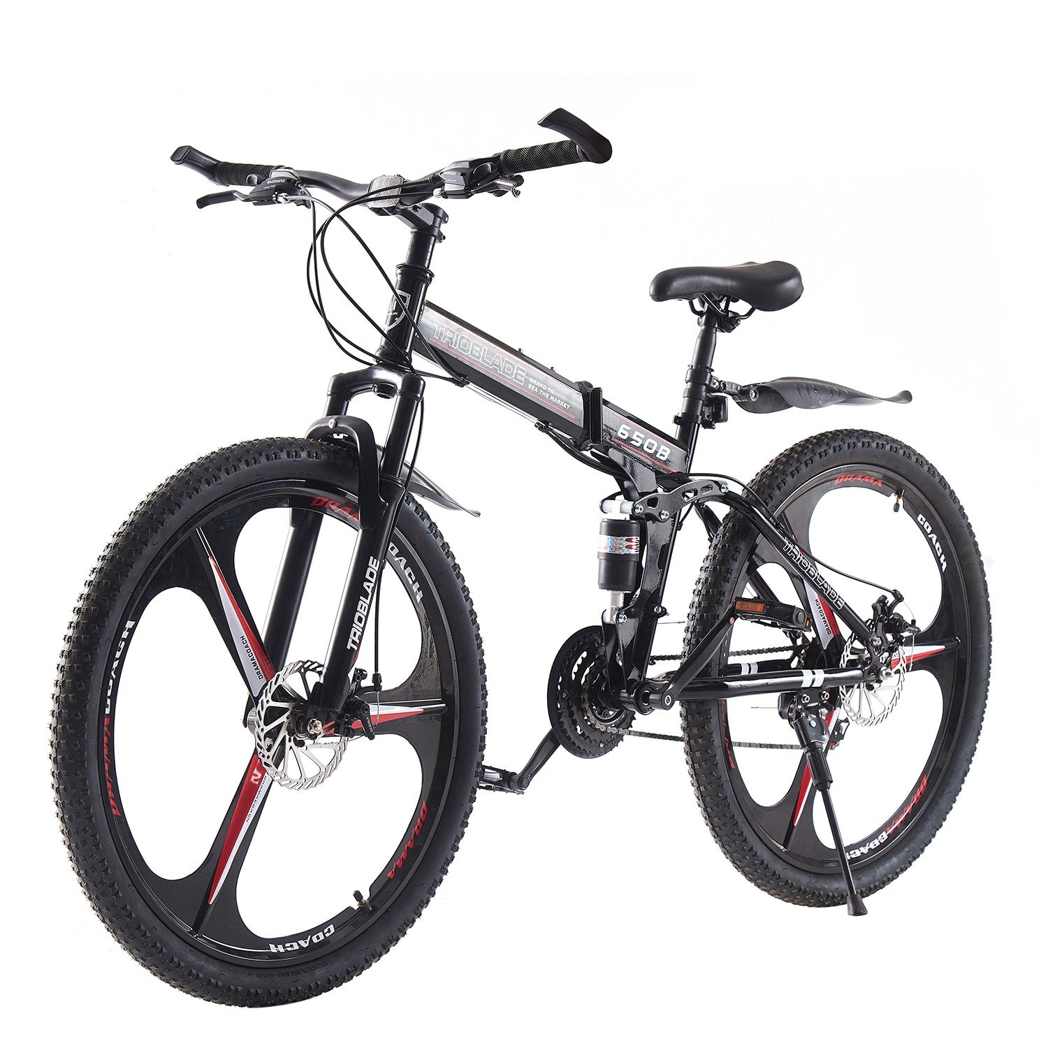 24 26 27.5Inch Folding Mountain Bike 21 Speed Full Suspension Bicycle Men Women