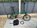 Brompton C Line Explore 2023 Racing Green  6 Speed - with storage bag