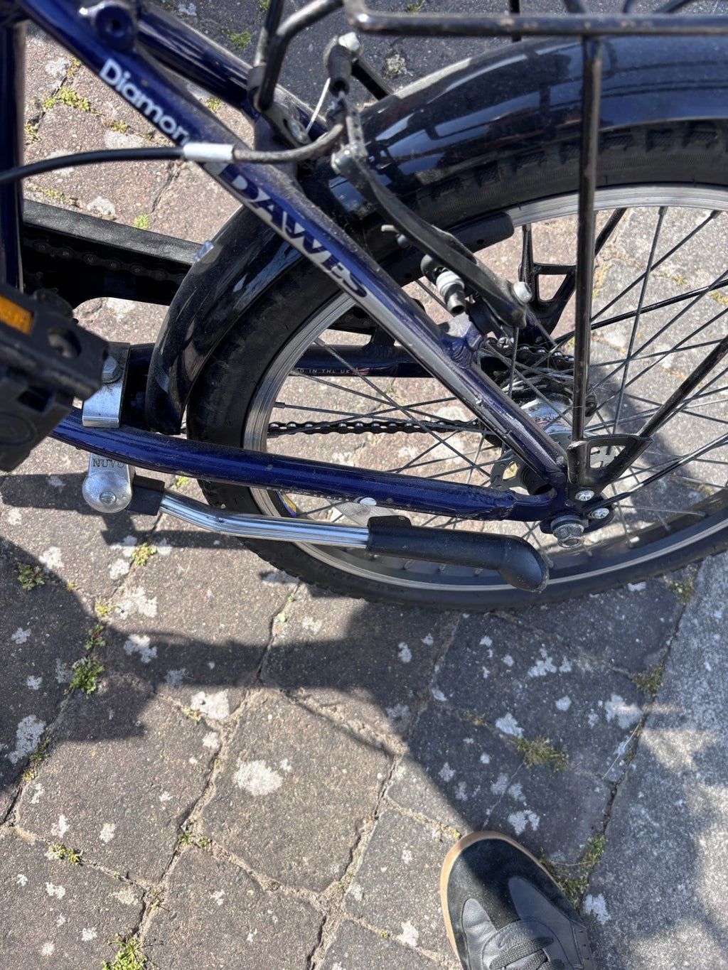 Folding Bike Diamond Dawes 3 Speed Rear Hub, Basket, Saddle Bag.