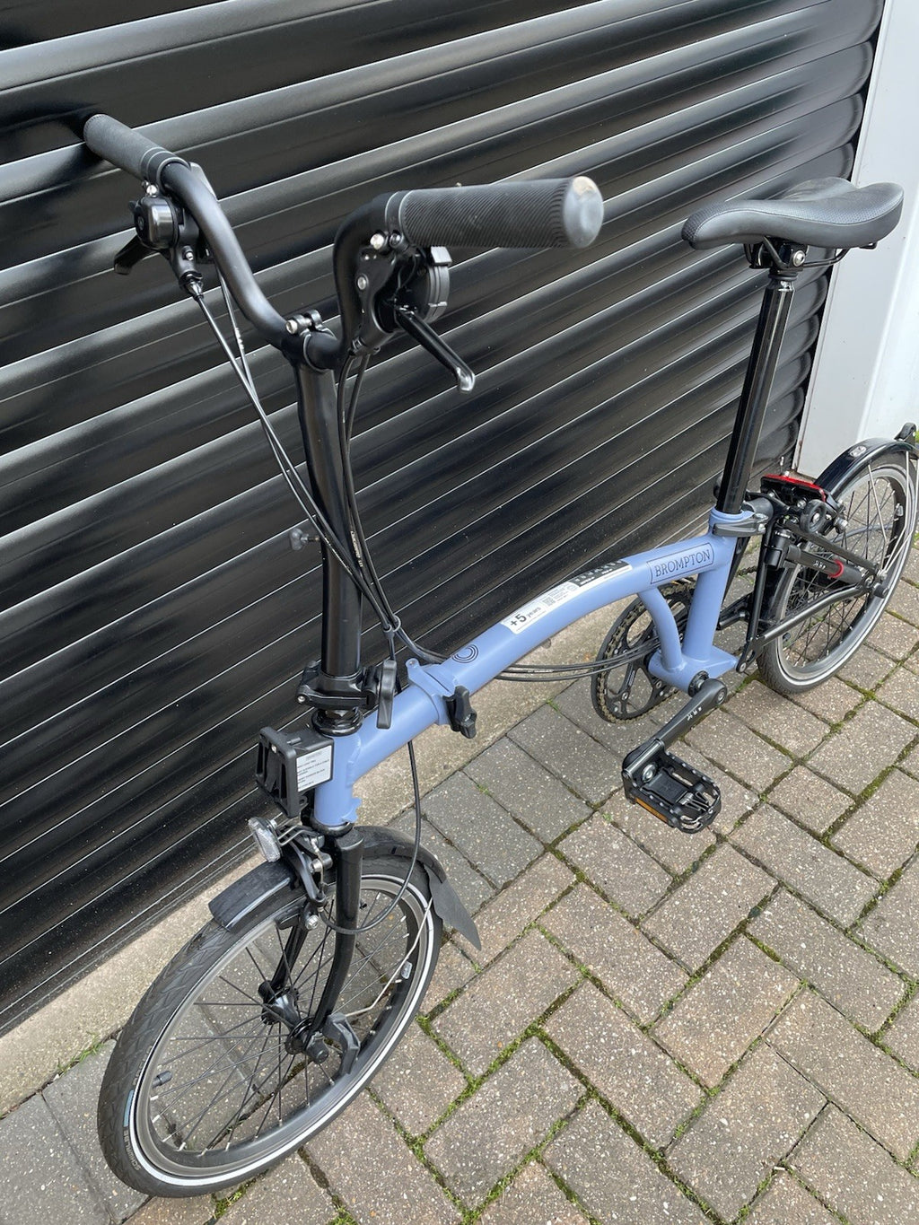 Brompton C Line 6 Speed 2023 High Handlebar Folding Bike - Ocean Blue
