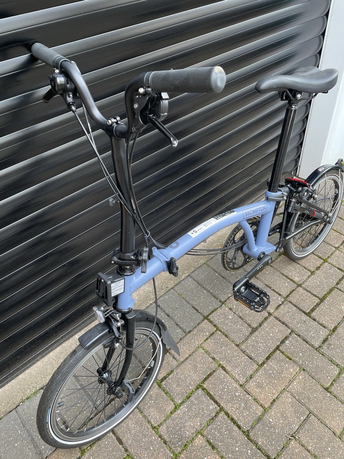 Brompton C Line 6 Speed 2023 High Handlebar Folding Bike - Ocean Blue
